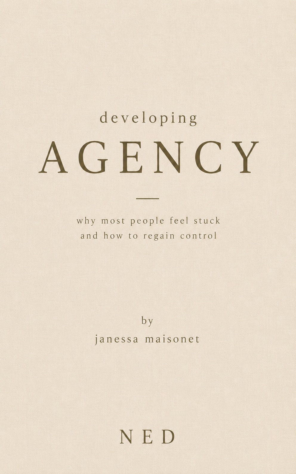 Front cover of Developing Agency by Janessa Maisonet